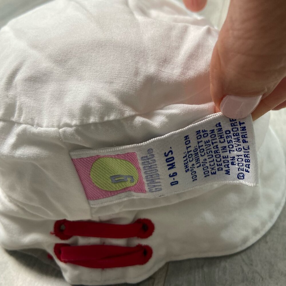Gymboree Cotton Embroidered Ladybug Sun Bucket Hat White Red Size 0-6 months - Picture 8 of 9